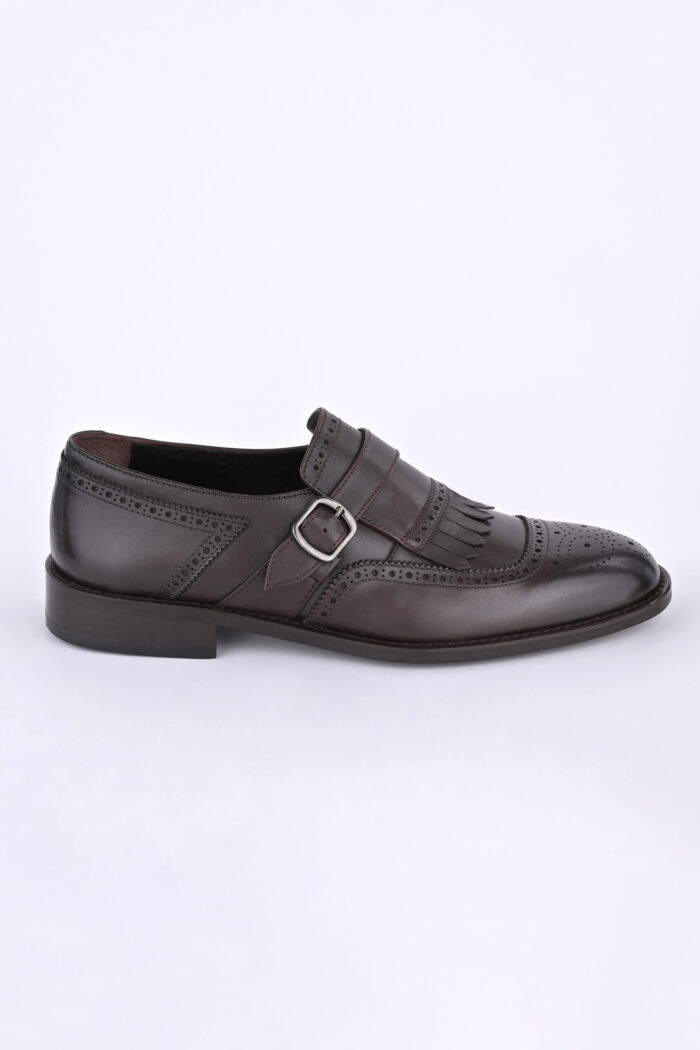 BROWN MONK STRAP WITH FRAYED EDGES - Image 3