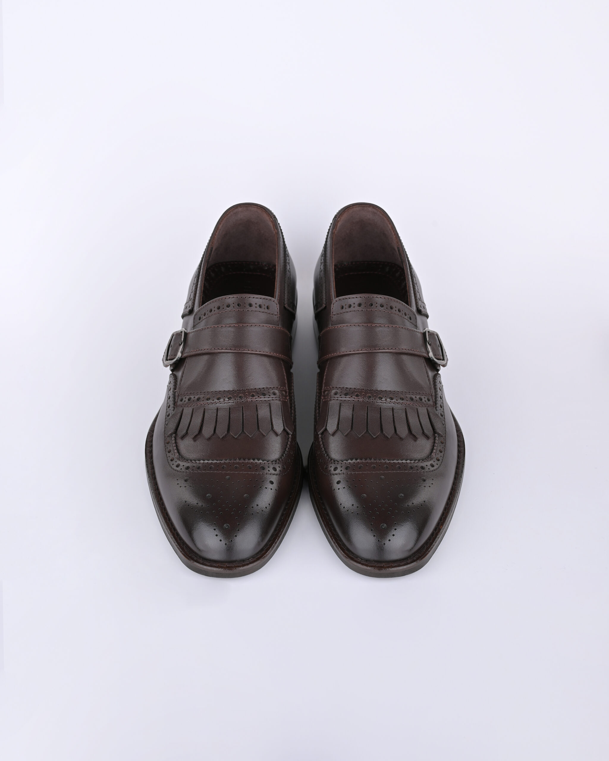 43 BROWN MONK STRAP WITH FRAYED EDGES - Image 1