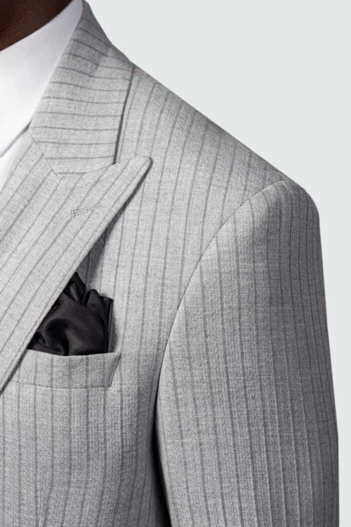 STRIPED GRAY CASUAL BLAZER - Image 4