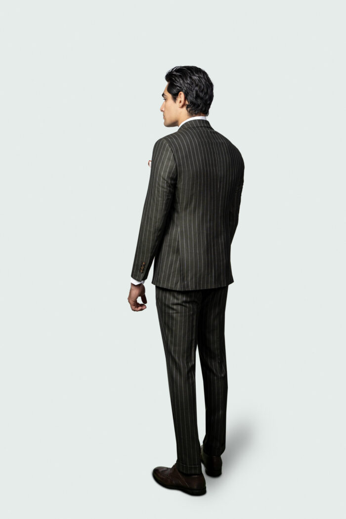 CHALK-STRIPED SUIT WITH JETTED POCKETS - Image 5
