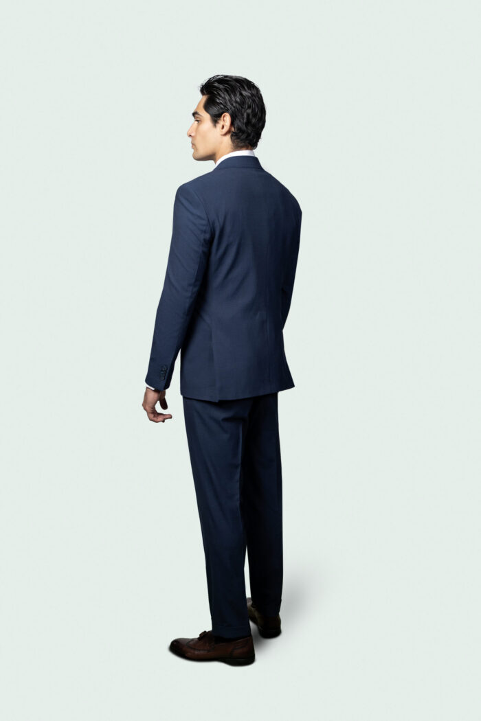 CLASSIC CHECKED NAVY SUIT - Image 3
