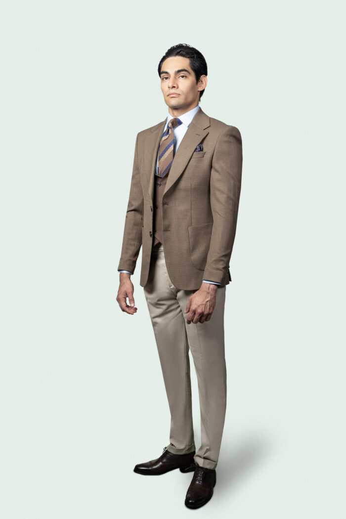 HOUNDSTOOTH BLAZER BROWN - Image 5