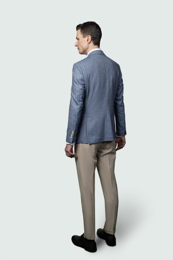 DOUBLE-BREASTED LINEN BLAZER 4 BUTTON - Image 3