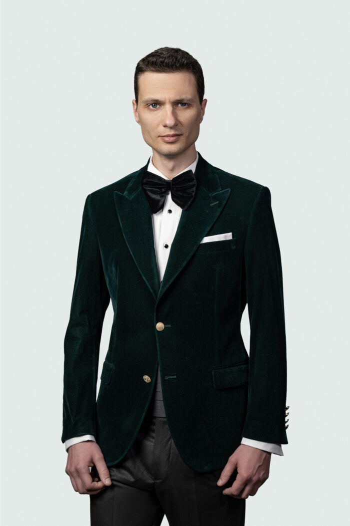 HUNTER GREEN VELVET DINNER JACKET - Image 3