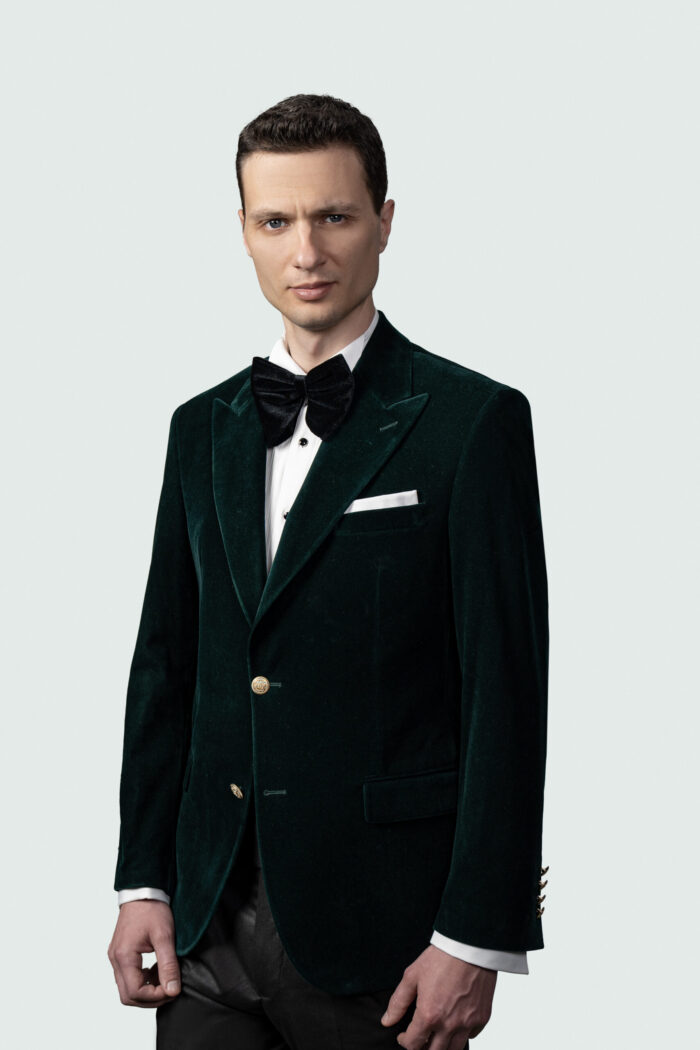 HUNTER GREEN VELVET DINNER JACKET - Image 9