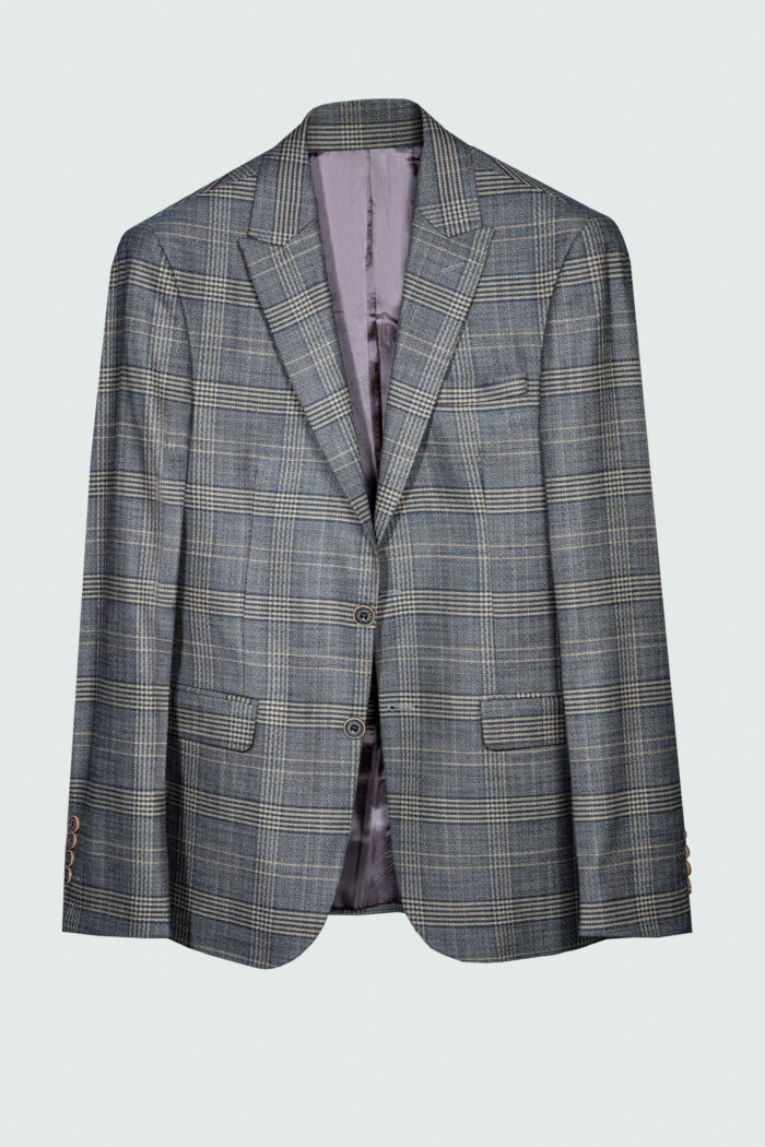 gray-casual-checkered-blazer