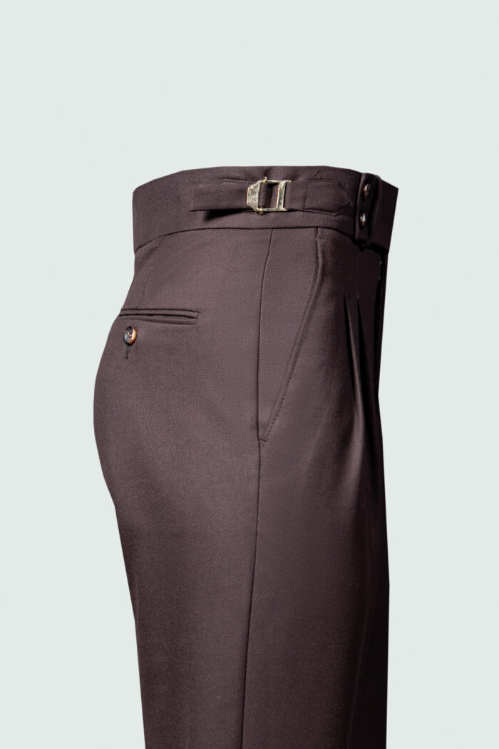 G.I.G_FASHION BROWN HIGH-WAIST PANTS - Image 3