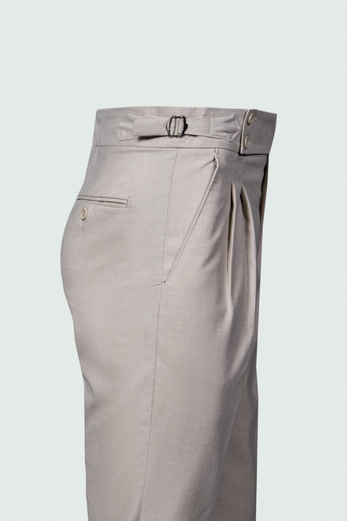 G.I.G_FASHION CREAM WOOL HIGH-WAIST PANTS - Image 3