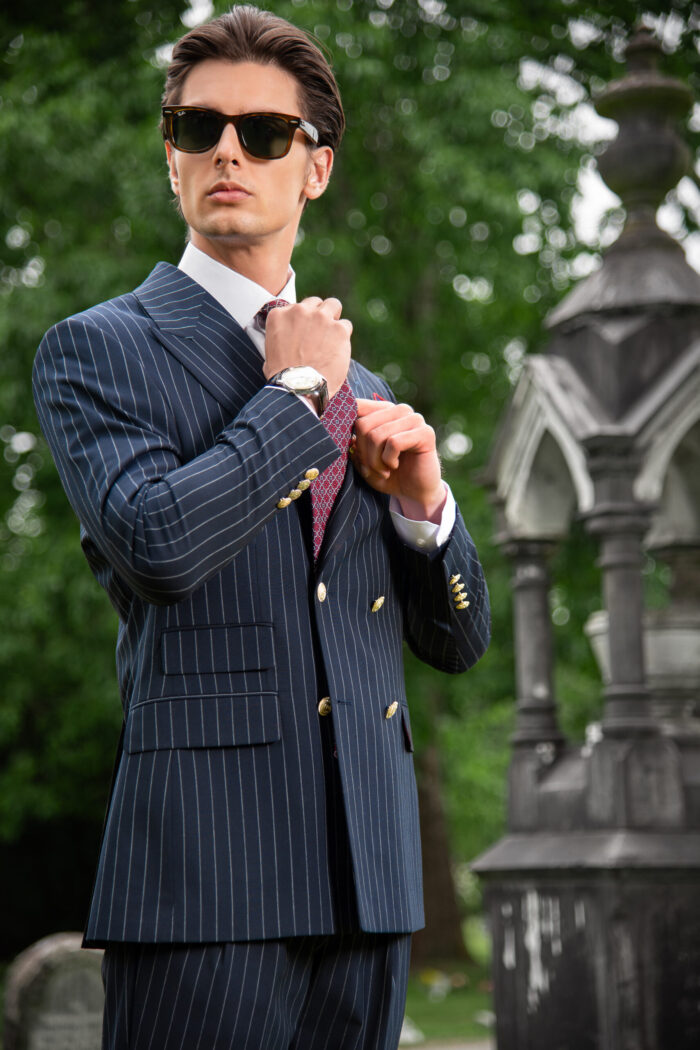 DARK NAVY DOUBLE-BREASTED SUIT - Image 3