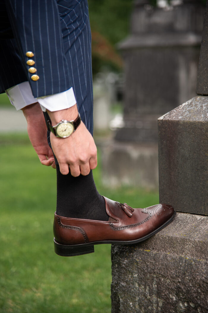 DARK NAVY DOUBLE-BREASTED SUIT - Image 5