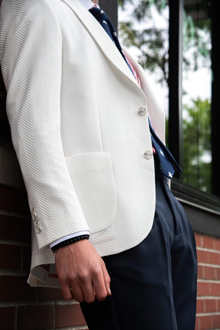 HERRINGBONE BLAZER WITH PATCH POCKETS - Image 7