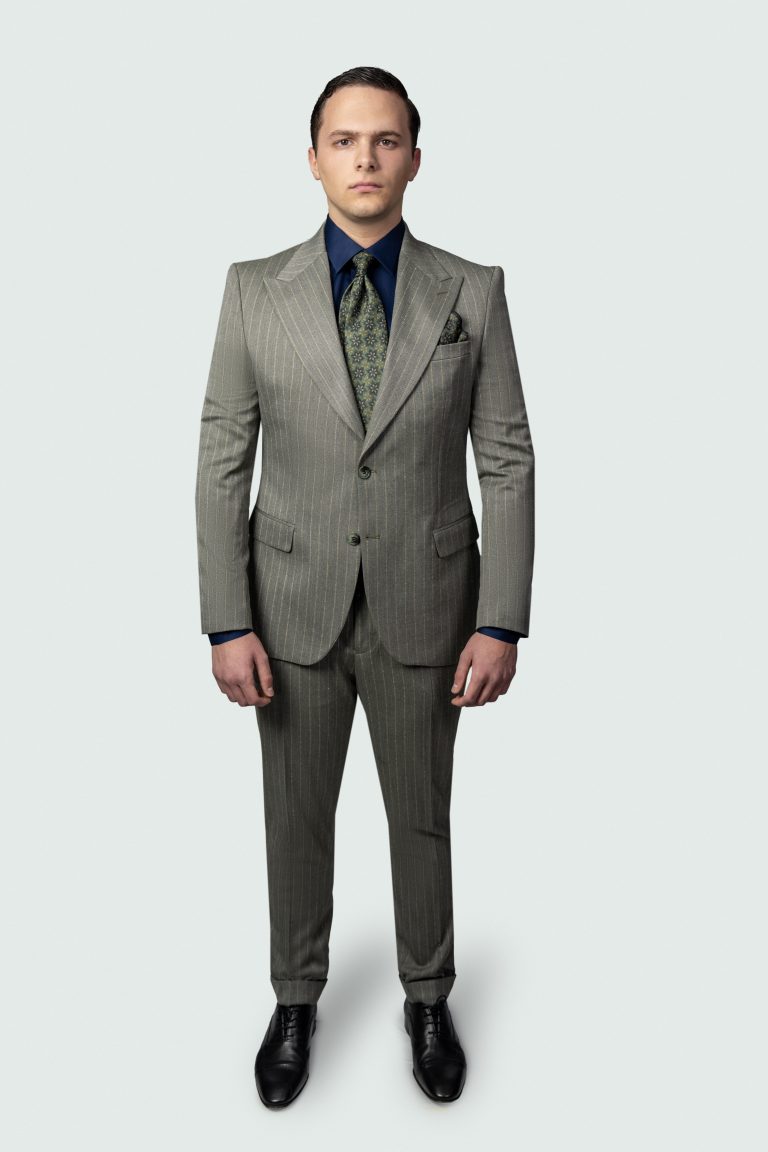 Sage Green Pinstripe Suit