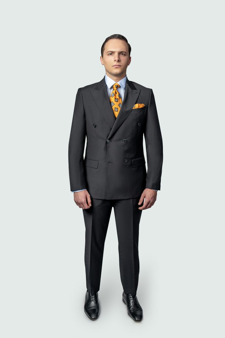 Black Double-Breasted Suit