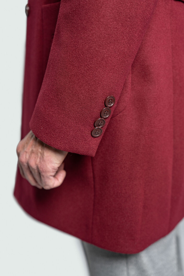 Burgundy Wool Overcoat - Image 5