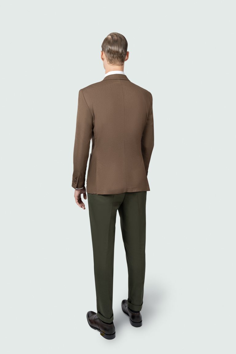 Brown Twill Wool Blend Blazer - Image 5