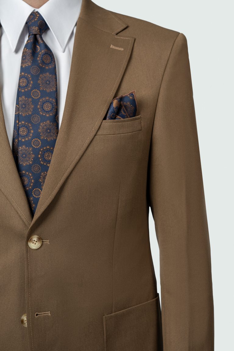 Brown Stretch suit with Drawstring Pants - Image 7