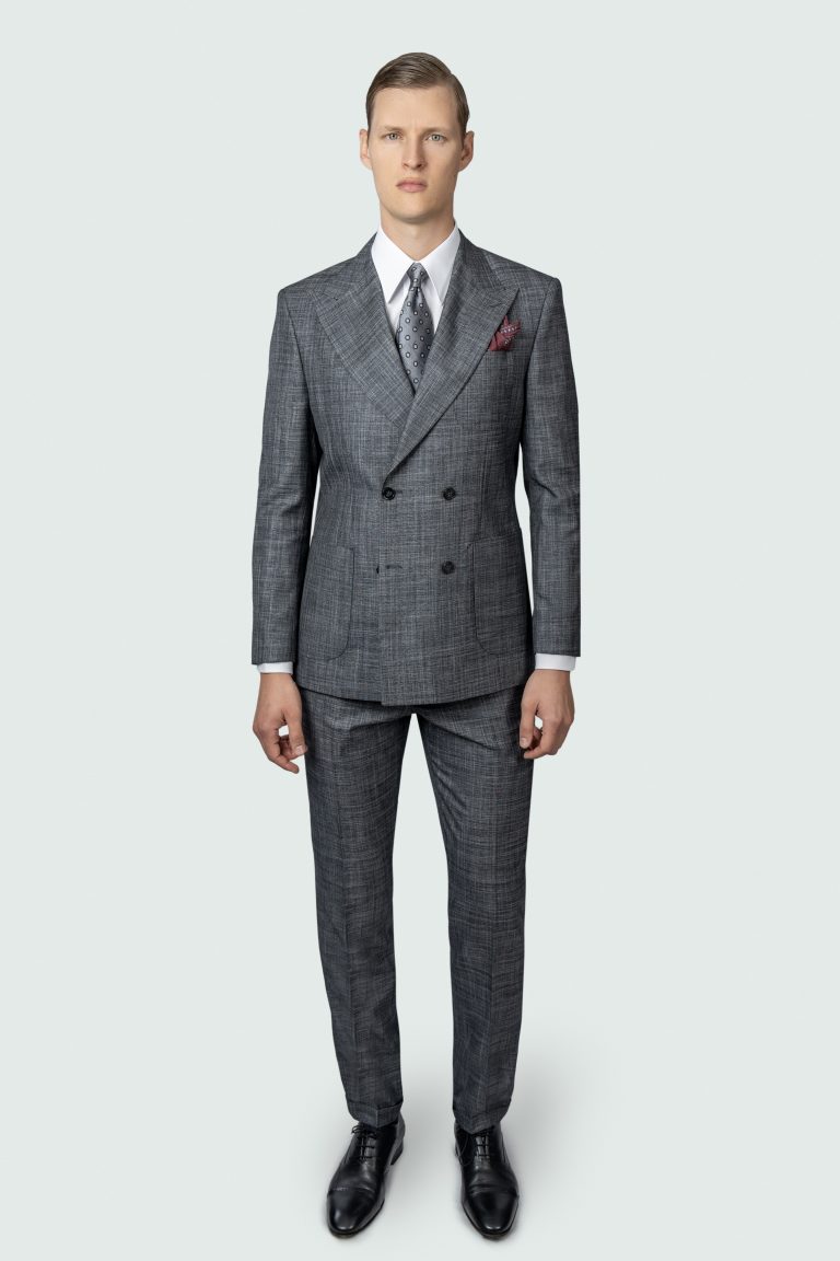 Dark Gray Double_Breasted Suit
