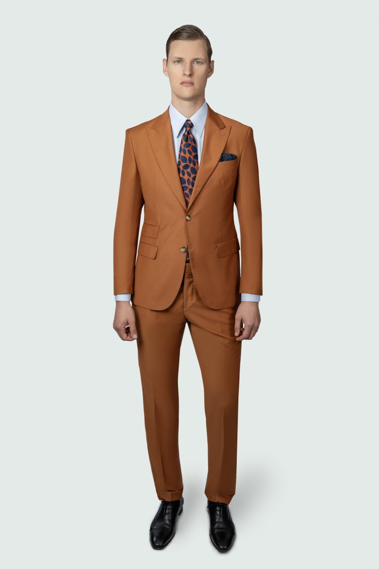 Dark Rust Wool Blend Suit