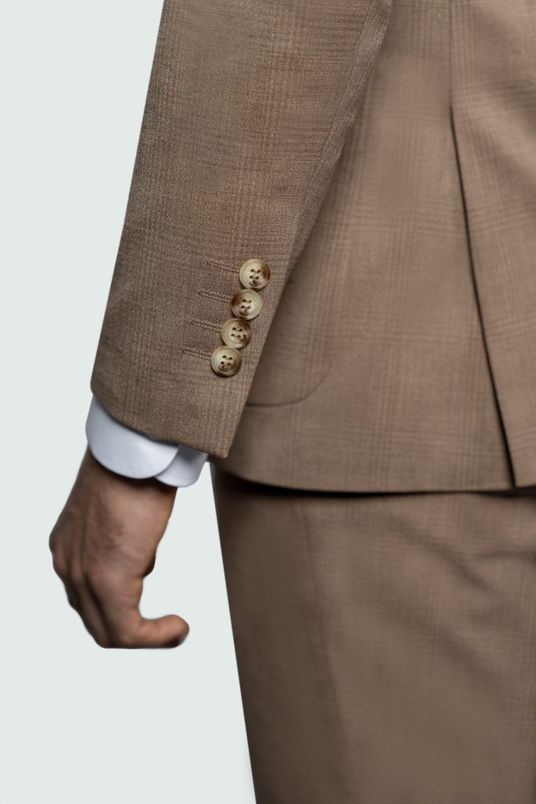 Camel Beige Double-Breasted Suit - Image 5