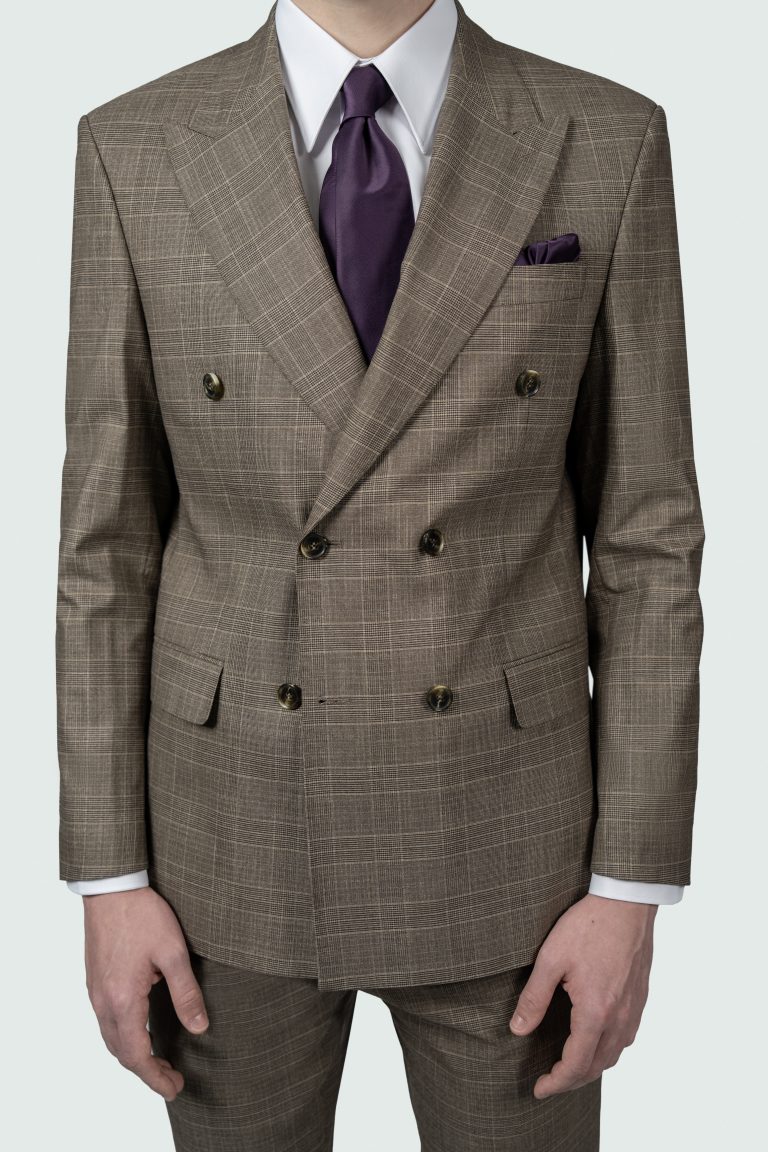Prince of wales wool double_breasted suit - Image 2