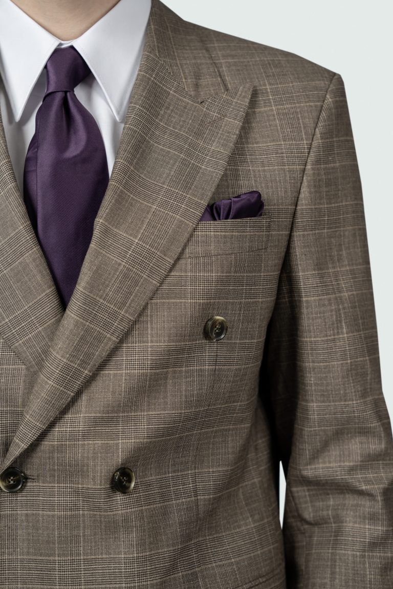 Prince of wales wool double_breasted suit - Image 3