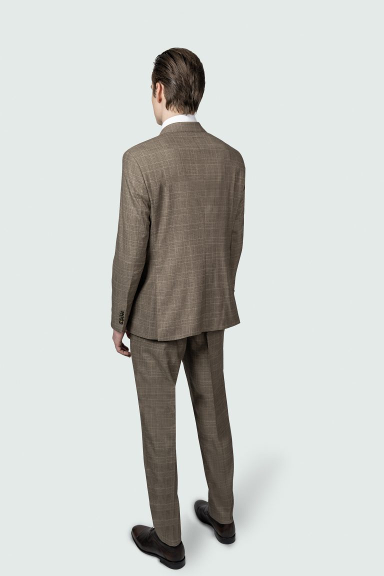 Prince of wales wool double_breasted suit - Image 4