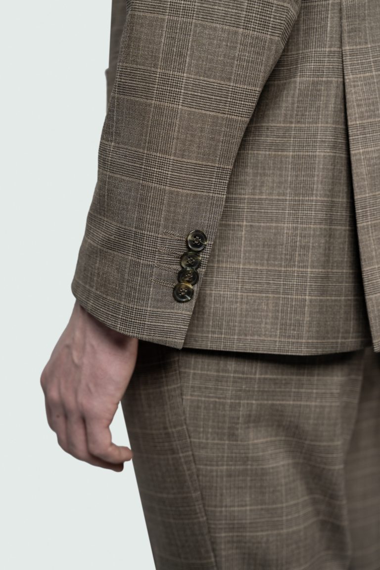 Prince of wales wool double_breasted suit - Image 5