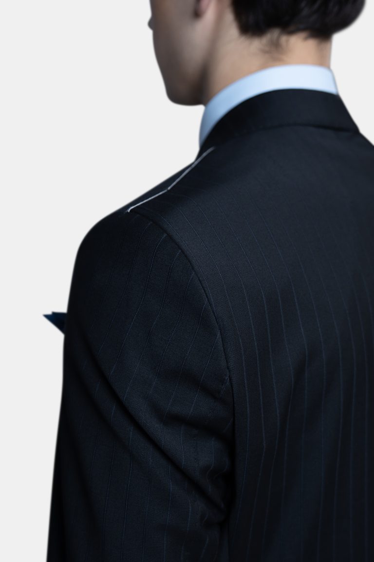 Black Pinstrip Double_Breasted Suit - Image 7