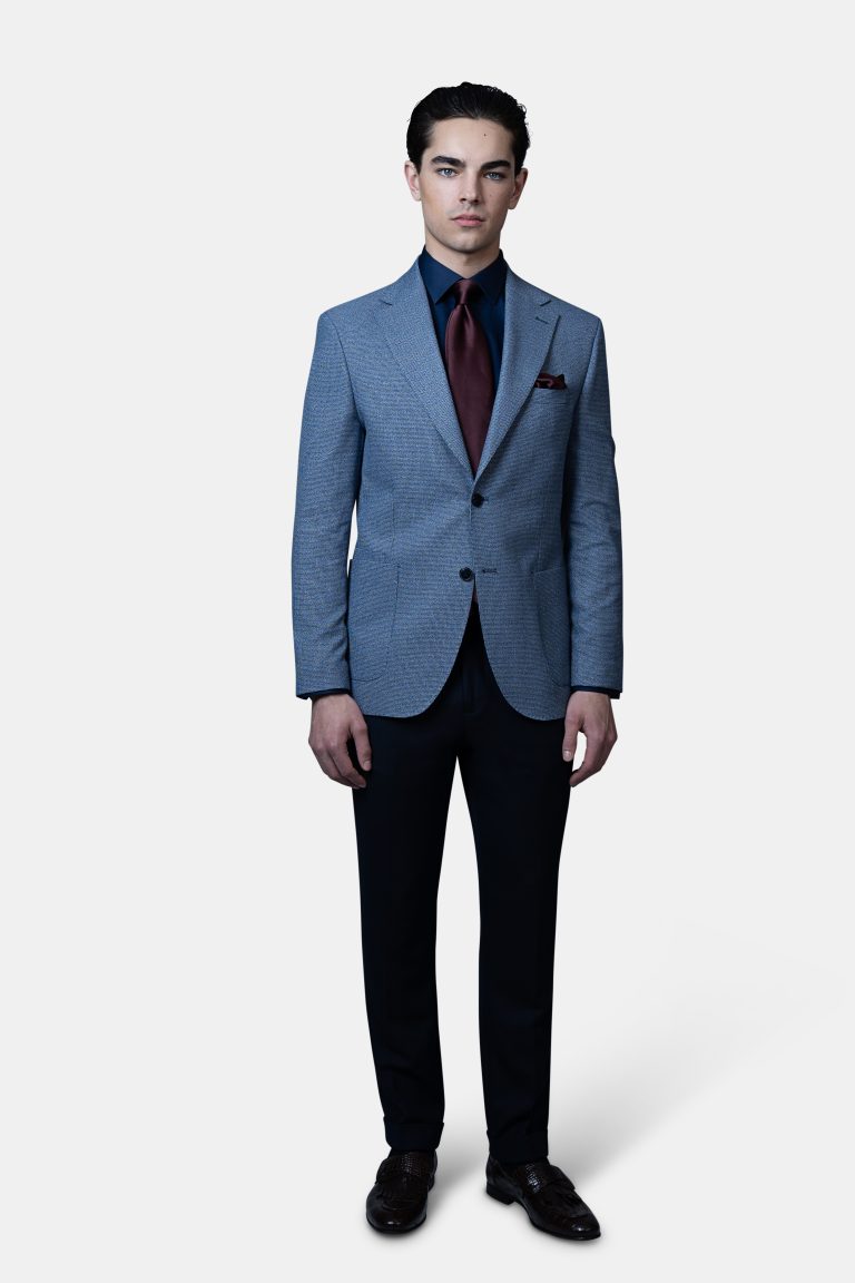 Blue Half_Lined Patch Pocket Blazer