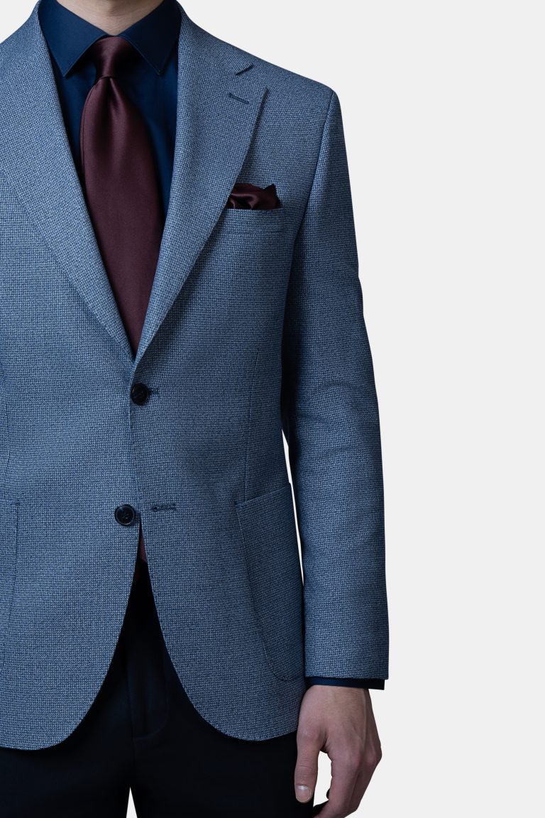 Blue Half_Lined Patch Pocket Blazer - Image 6