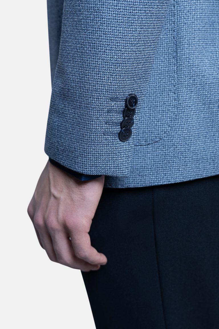 Blue Half_Lined Patch Pocket Blazer - Image 3