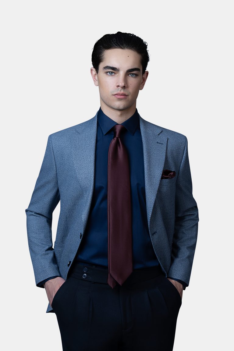 Blue Half_Lined Patch Pocket Blazer - Image 4