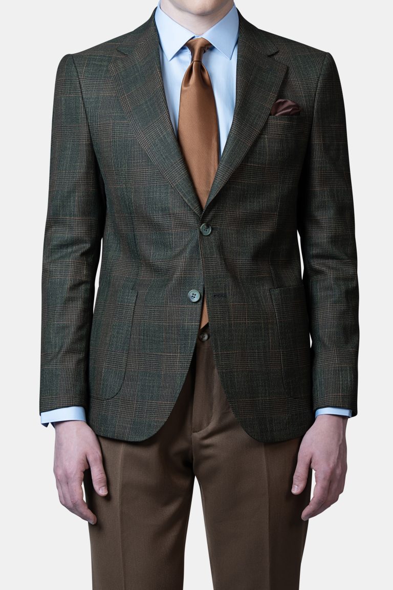 Unlined Plaid Blazer_ Wide Notch Lapel, Patch Pocket - Image 2
