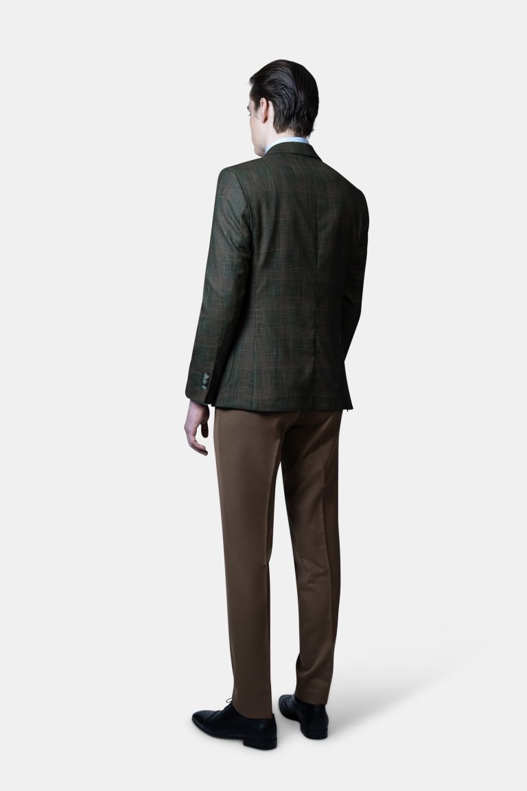 Unlined Plaid Blazer_ Wide Notch Lapel, Patch Pocket - Image 4