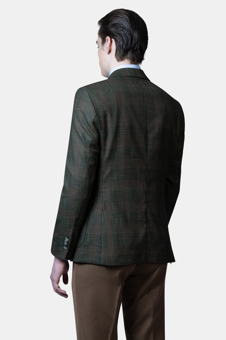 Unlined Plaid Blazer_ Wide Notch Lapel, Patch Pocket - Image 3