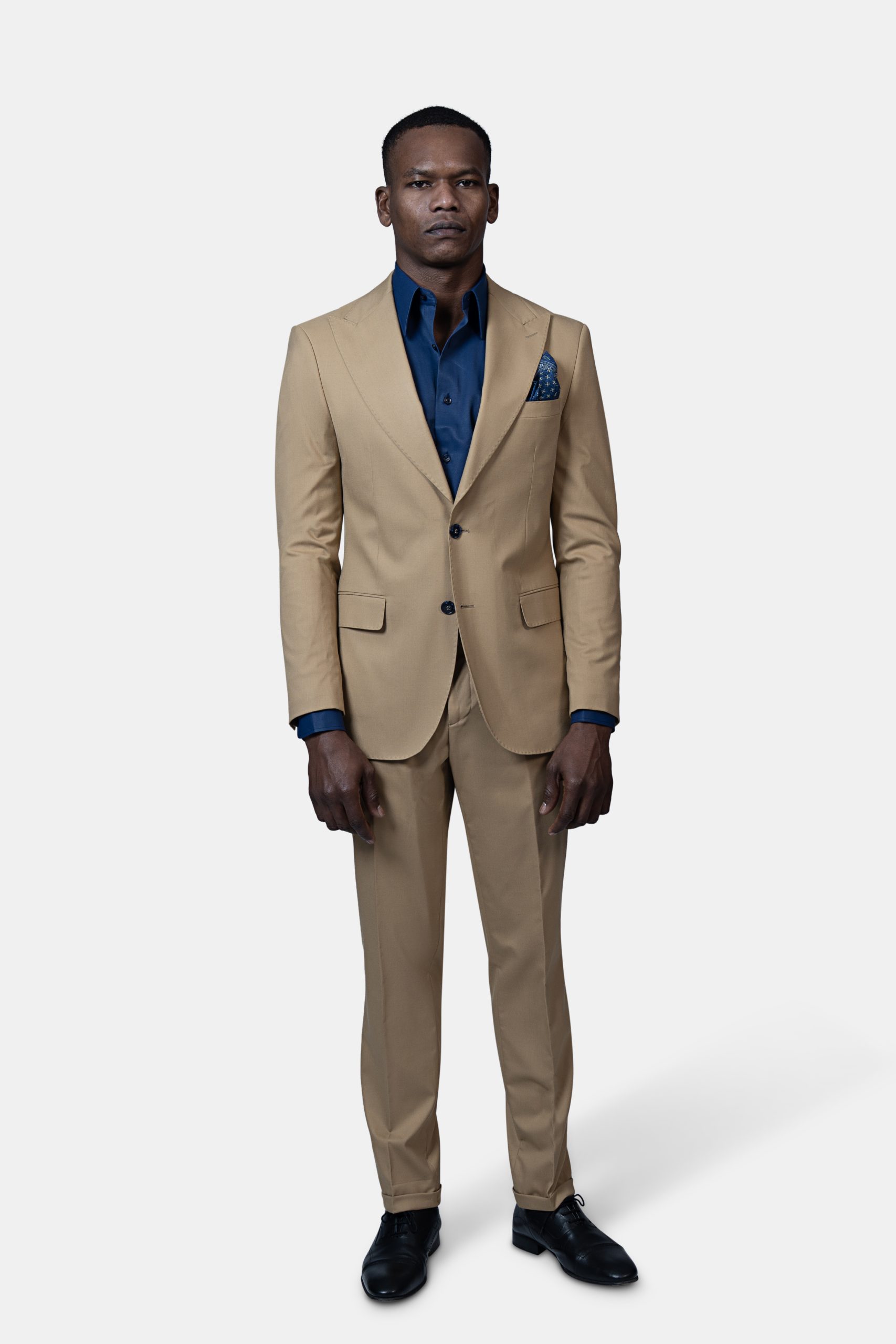 DSC02352 Tailored Sand Single_Breasted Suit - Image 1