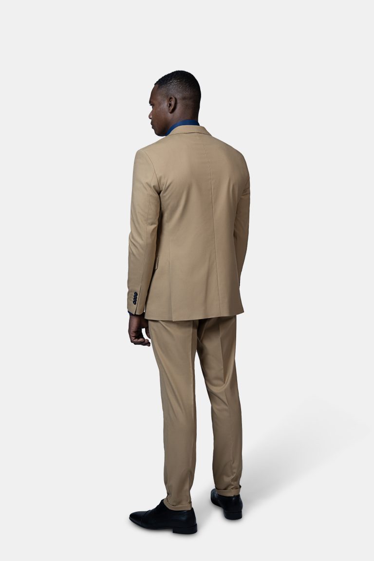 Tailored Sand Single_Breasted Suit - Image 4