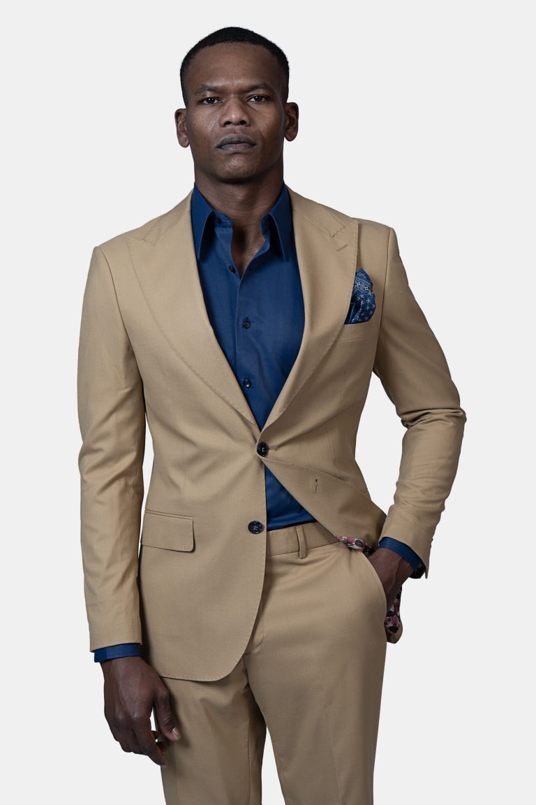 Tailored Sand Single_Breasted Suit - Image 3