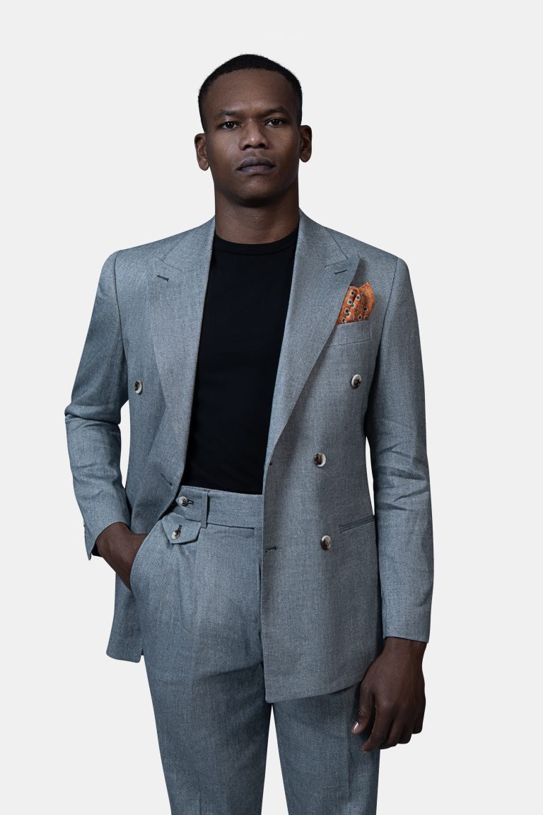 Sage Green Double_ Breasted Suit - Image 3