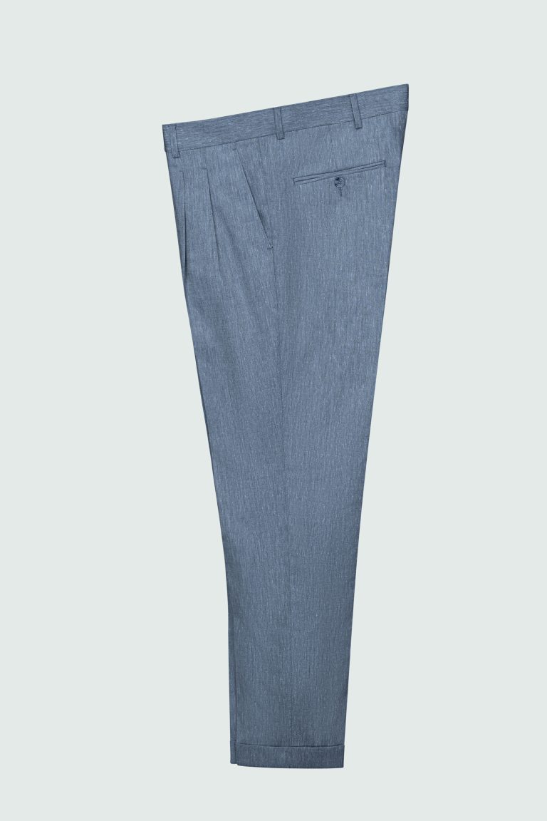 Light Grey Linen Unlined Suit - Image 5