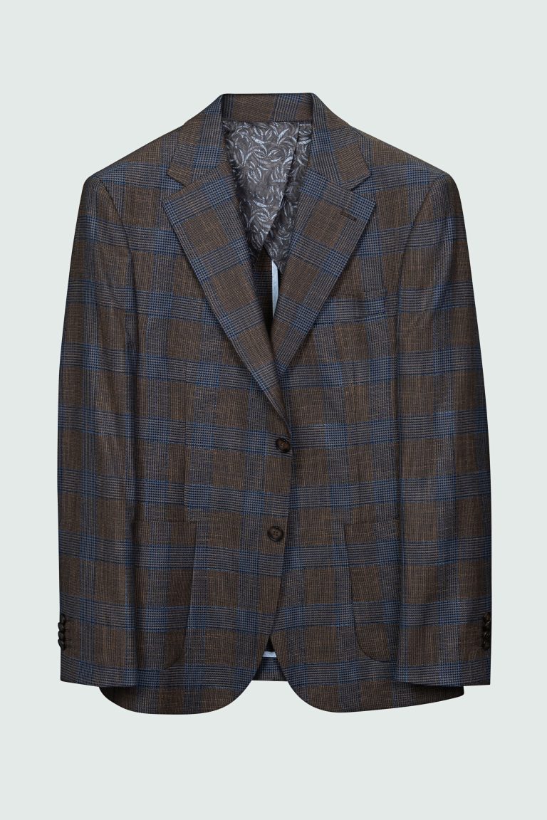 Unlined Plaid Blazer_ Wide Notch Lapel, Patch Pocket - Image 7
